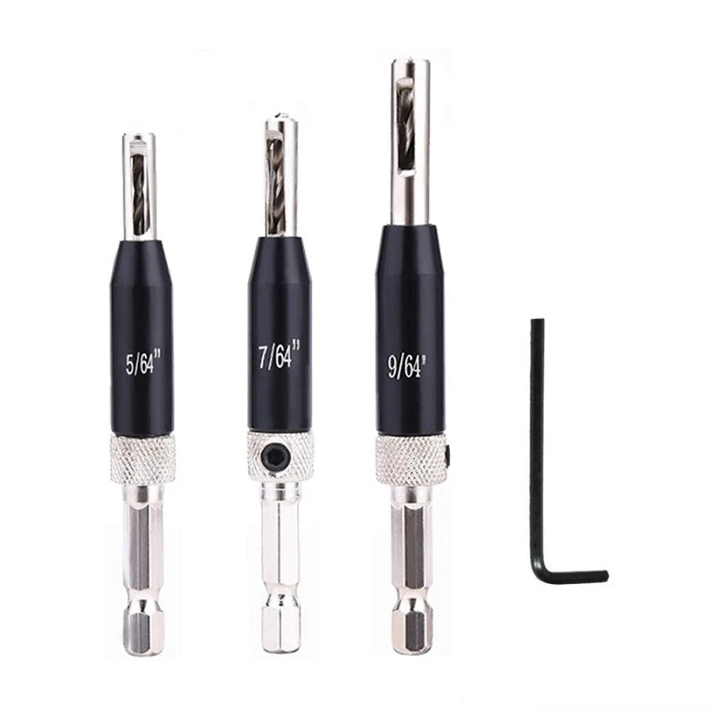 Hinge Drill Bit Set for Door and Cabinet Installation