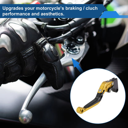 Adjustable Brake Clutch Levers for Yamaha MT-07 (2014–2022) Gold Black 1 Pair