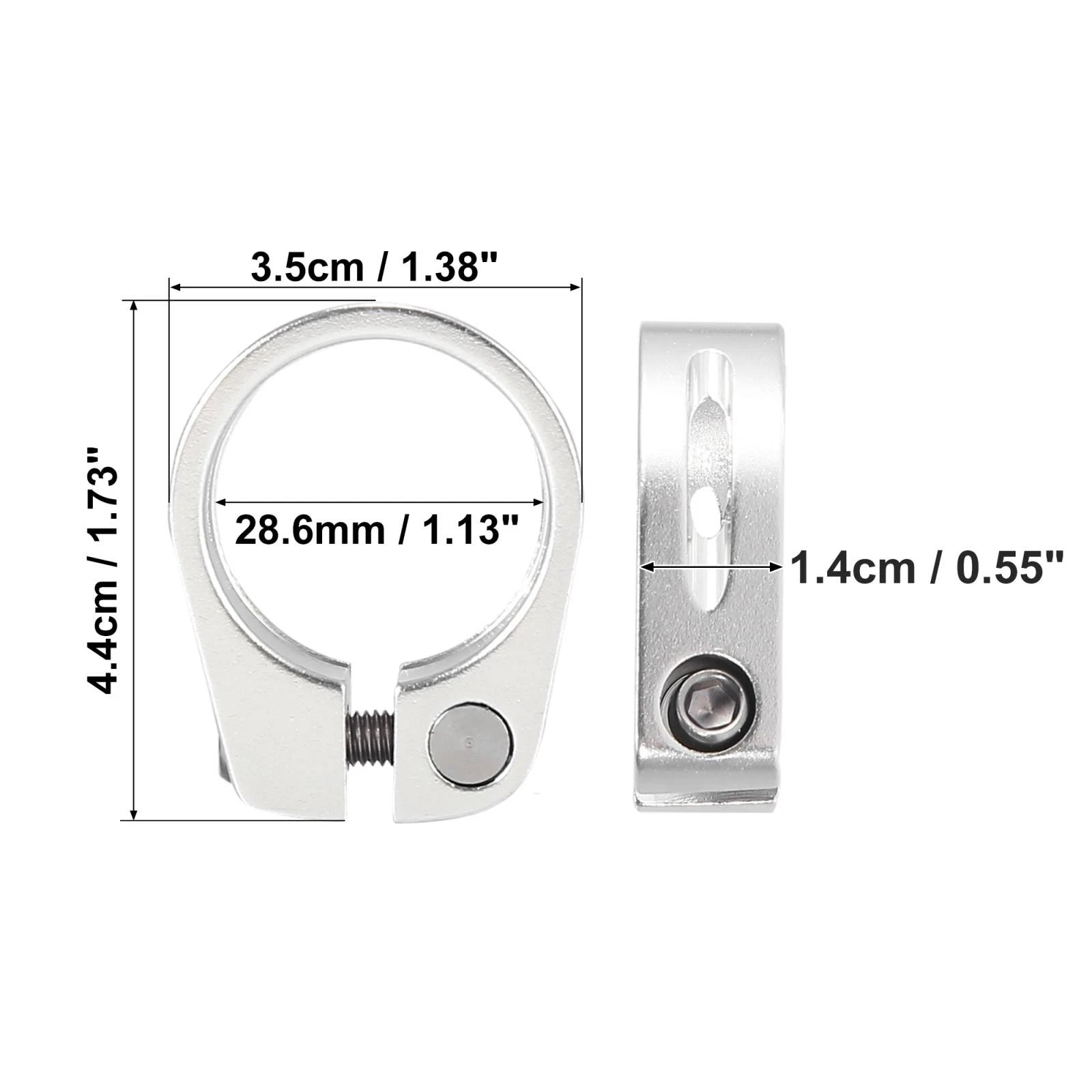 Aluminium Seat Post Clamp Adapter 28.6mm for Silver Bike (2015–2025)