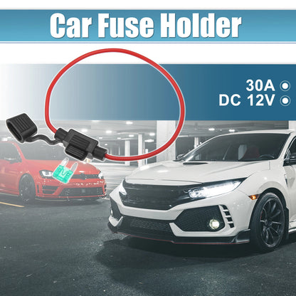 Set of 3 Inline Mini Fuse Holders for DC 12V Car ATC Blade Style (30A)