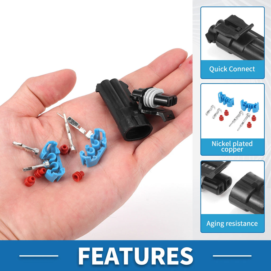 2 Pin Temperature Sensor Waterproof Connector for Chevy (No. 12162000)