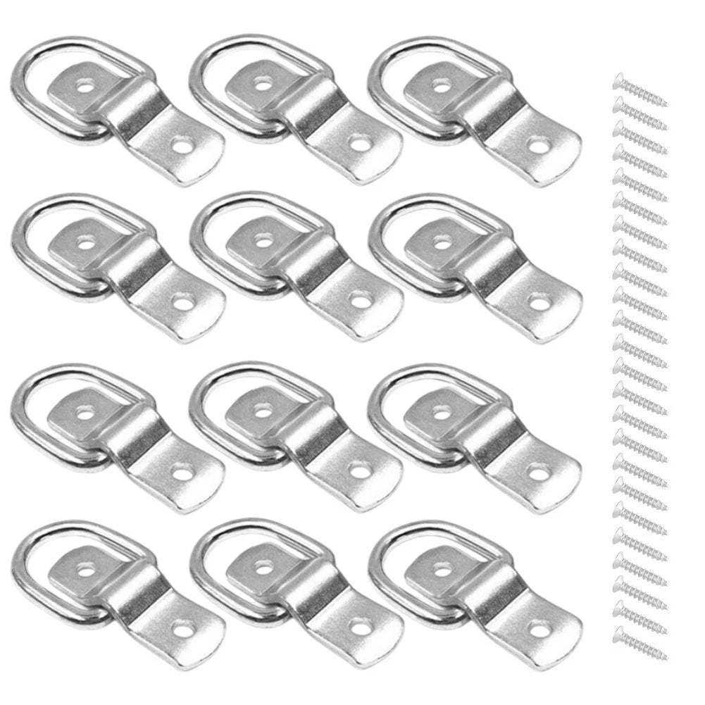 12PCS D Type Buckle for Secure Cargo in Trucks and Vessels