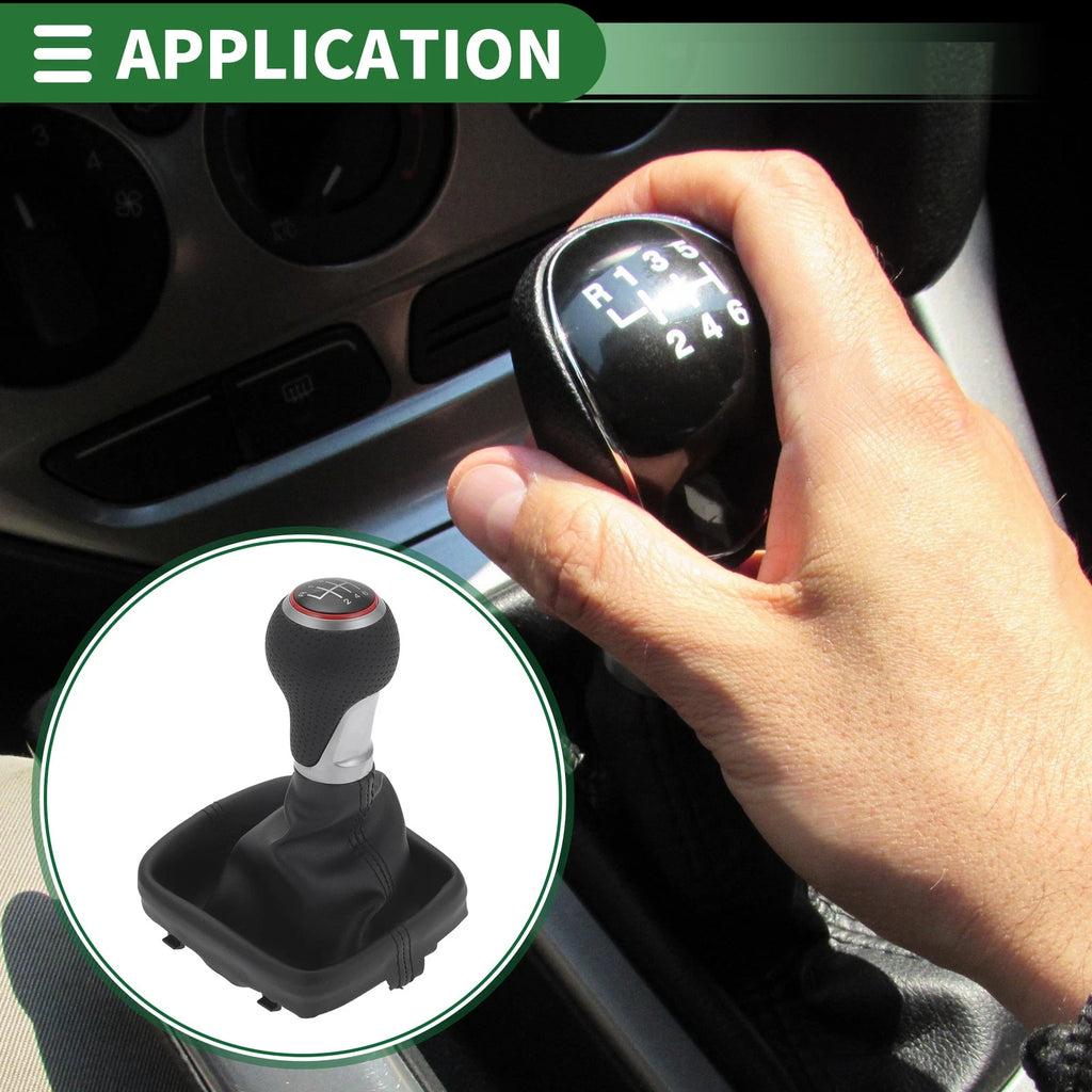6 Speed Gear Shift Knob Cover Replacement for Audi A3 (2004–2013)