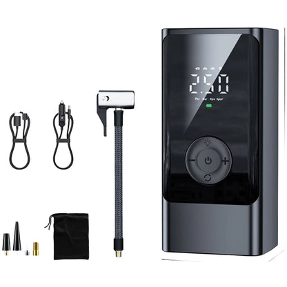 Wireless Portable Digital Tire Inflator with LED Light for Universal Use