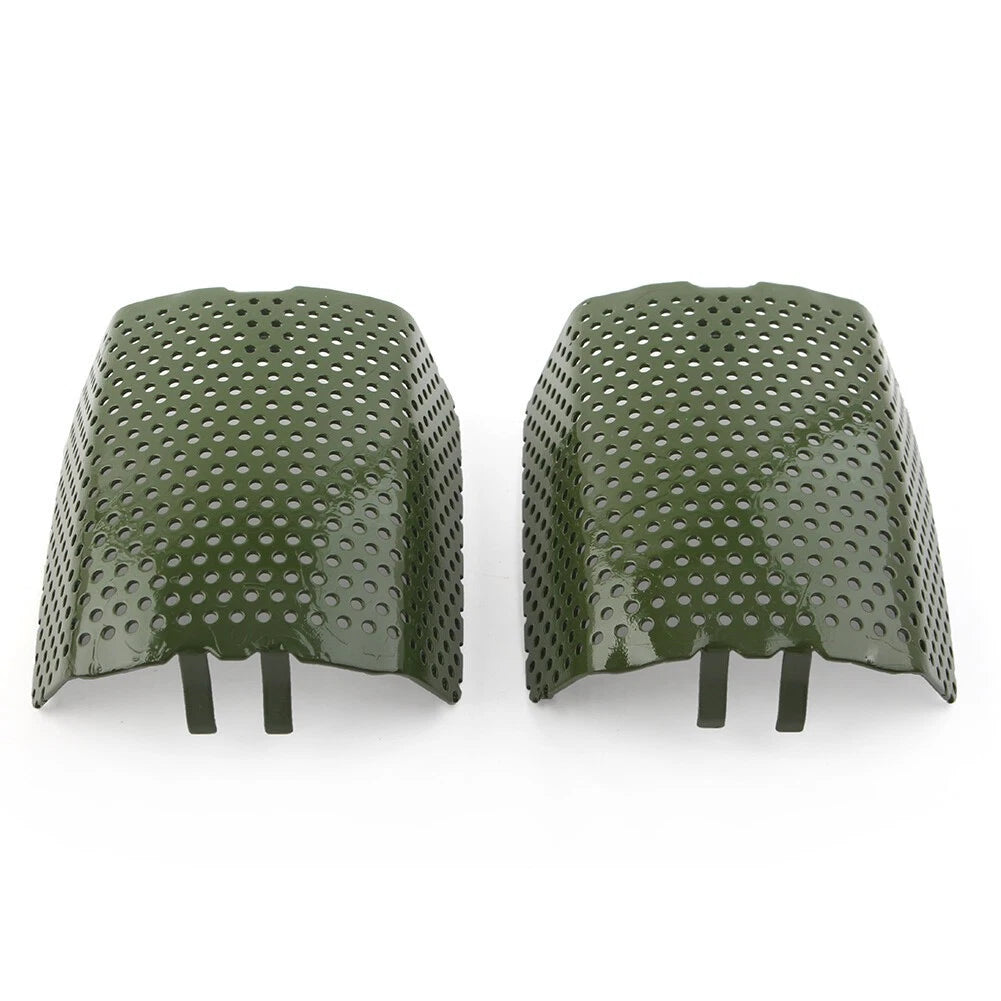 2X Green Steel Front Caliper Screen Inserts for Harley V-Rod & Touring (2006–2019)