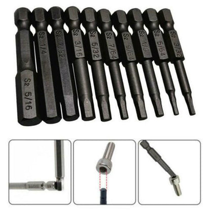 10-Piece Screwdriver Bit Set for Automotive Use