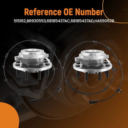 Front LH RH Wheel Bearings and Hubs for RAM 3500 (2014–2018) 68185437AC