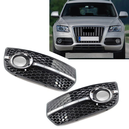 Set of 2 Front Bumper Grill Fog Light Lamp Covers Trim for Audi Q5 (2009–2011)