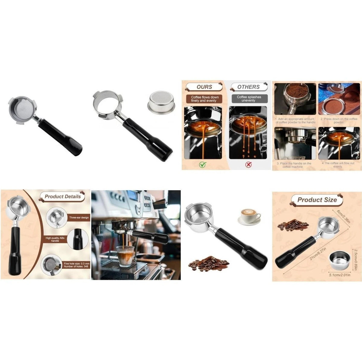 51mm Bottomless Portafilter for EC680 EC685 Coffee Machine