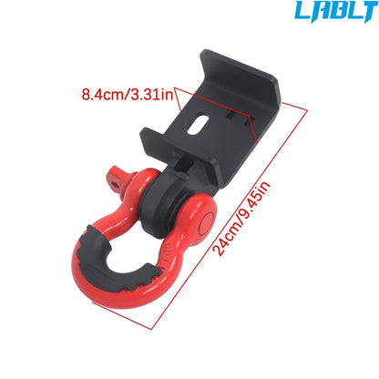 Pair Steel Front Tow Hook Brackets D-Ring Shackles for Toyota Tacoma (2009–2023)