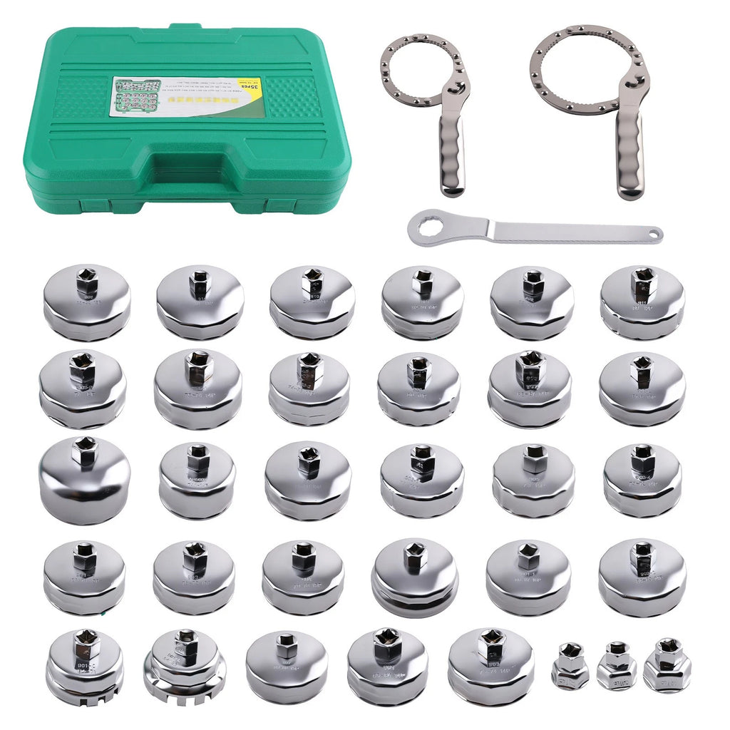 35x 1/2" Drive Cap Removal Tool for Auto Oil Filter Socket Wrench
