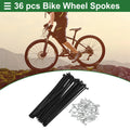 Bicycle Spokes Nipple Set 14G 110mm Carbon Steel Black Universal (Universal)