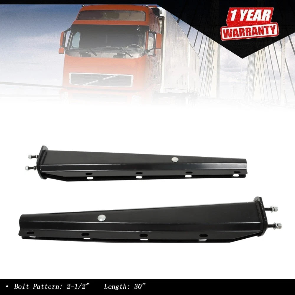 Mud Flap Hanger Set for Semi Truck (30") - 2.5" Bolt Pattern, Spring Loaded