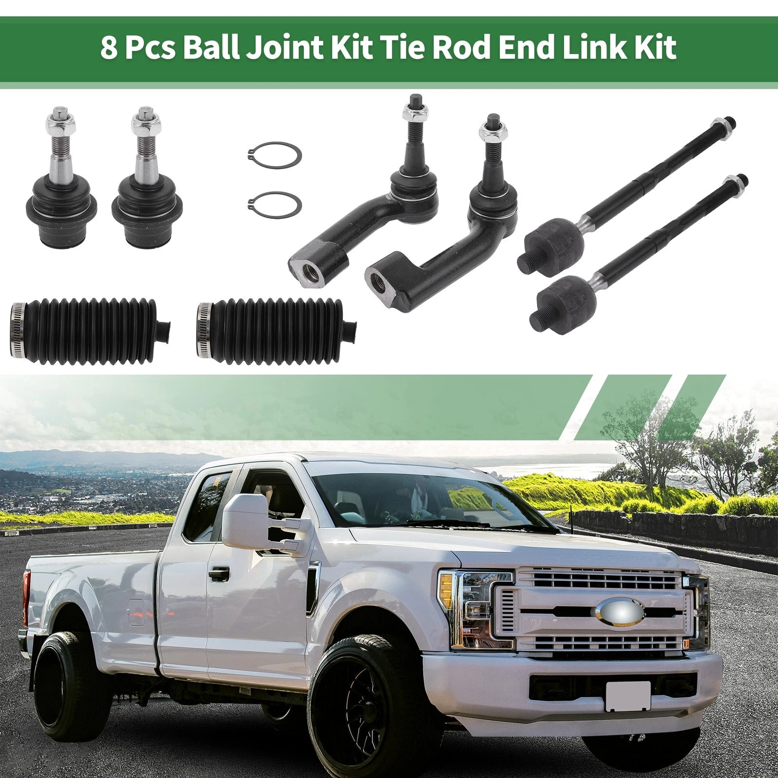 8pcs Front Suspension Kit Tie Rod End Lower Ball Joint for Chevrolet Aveo5 (2006–2011)