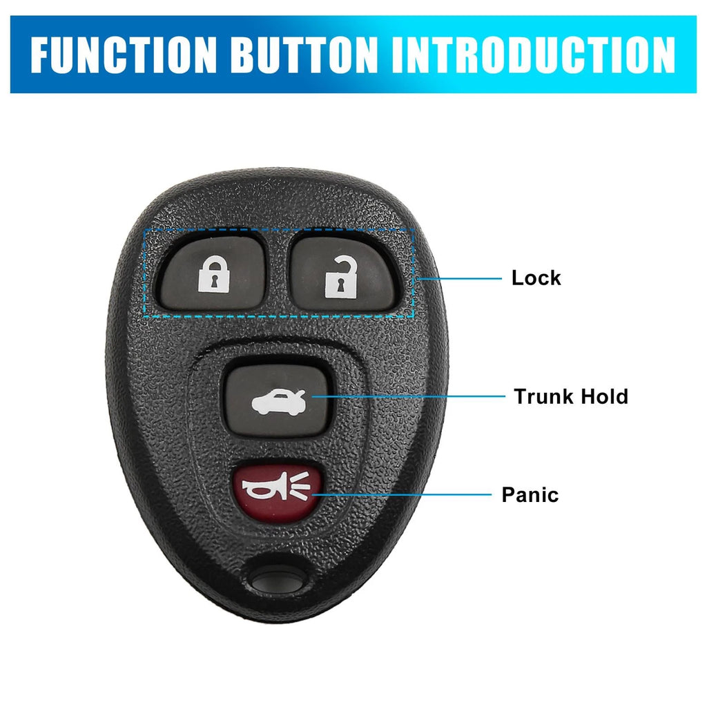 Car Key Fob Remote Case Shell Replacement for Chevrolet Malibu (2004–2012)