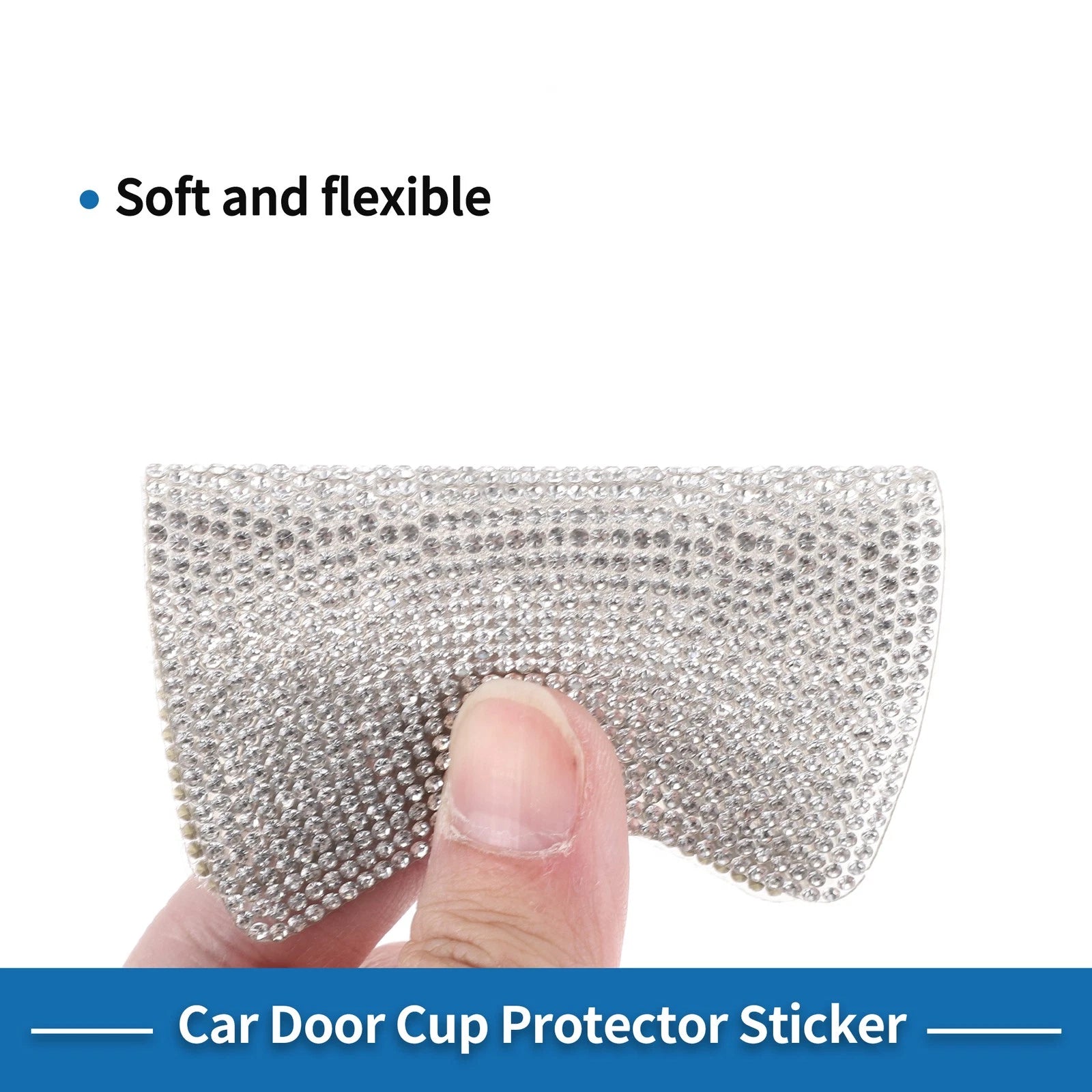 Door Handle Scratch Protector for Universal Use (8x10cm) - White