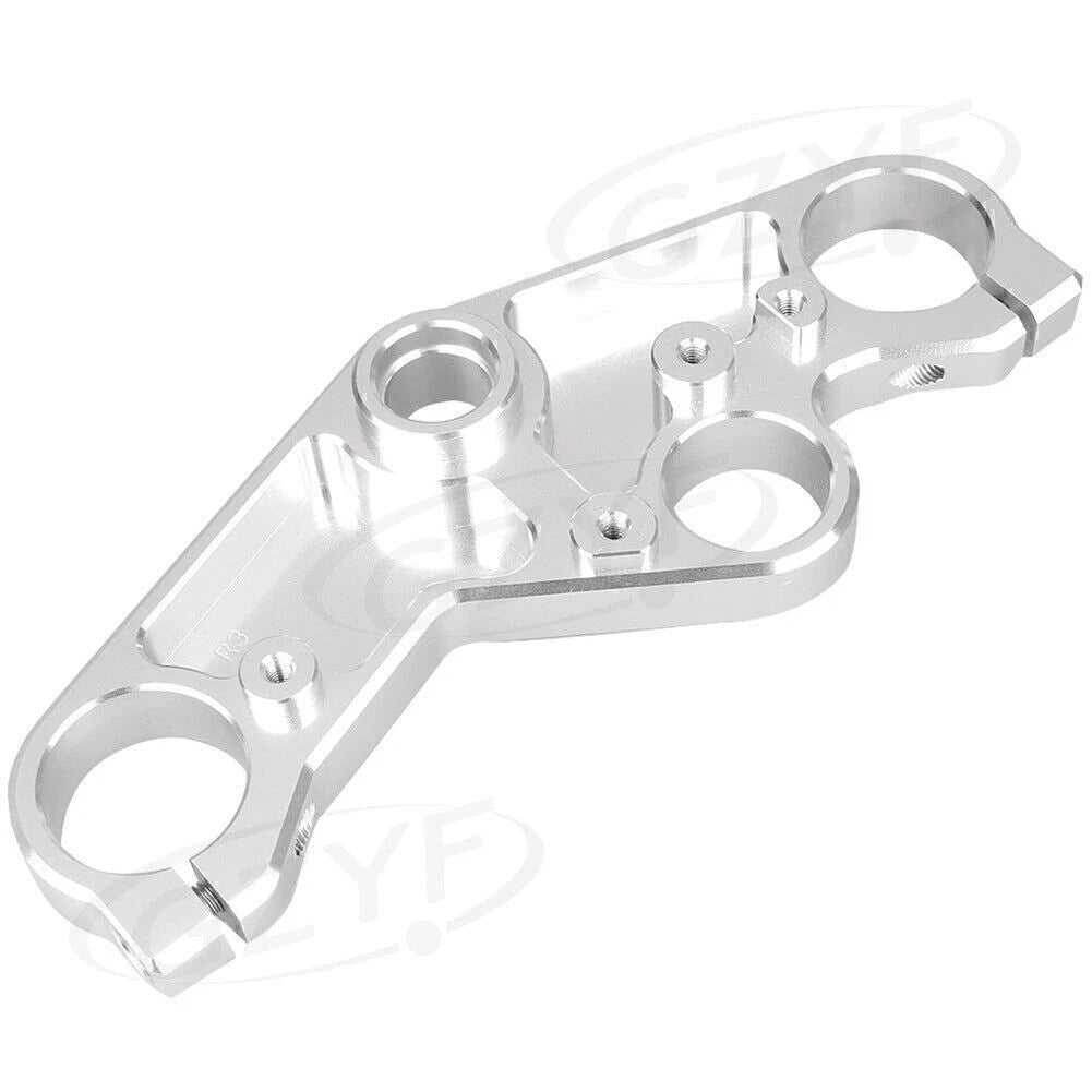 Silver Front Upper Clamp Triple Tree Lowering for Yamaha R3/R25 (2014–2016)