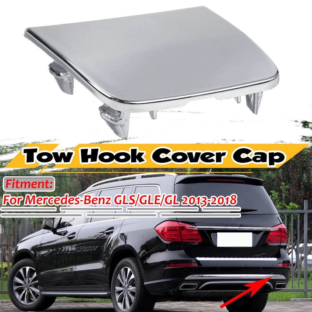 Rear Bumper Tow Hook Chrome Cover Cap for Mercedes W166 GLS GLE GL (2013–2018)
