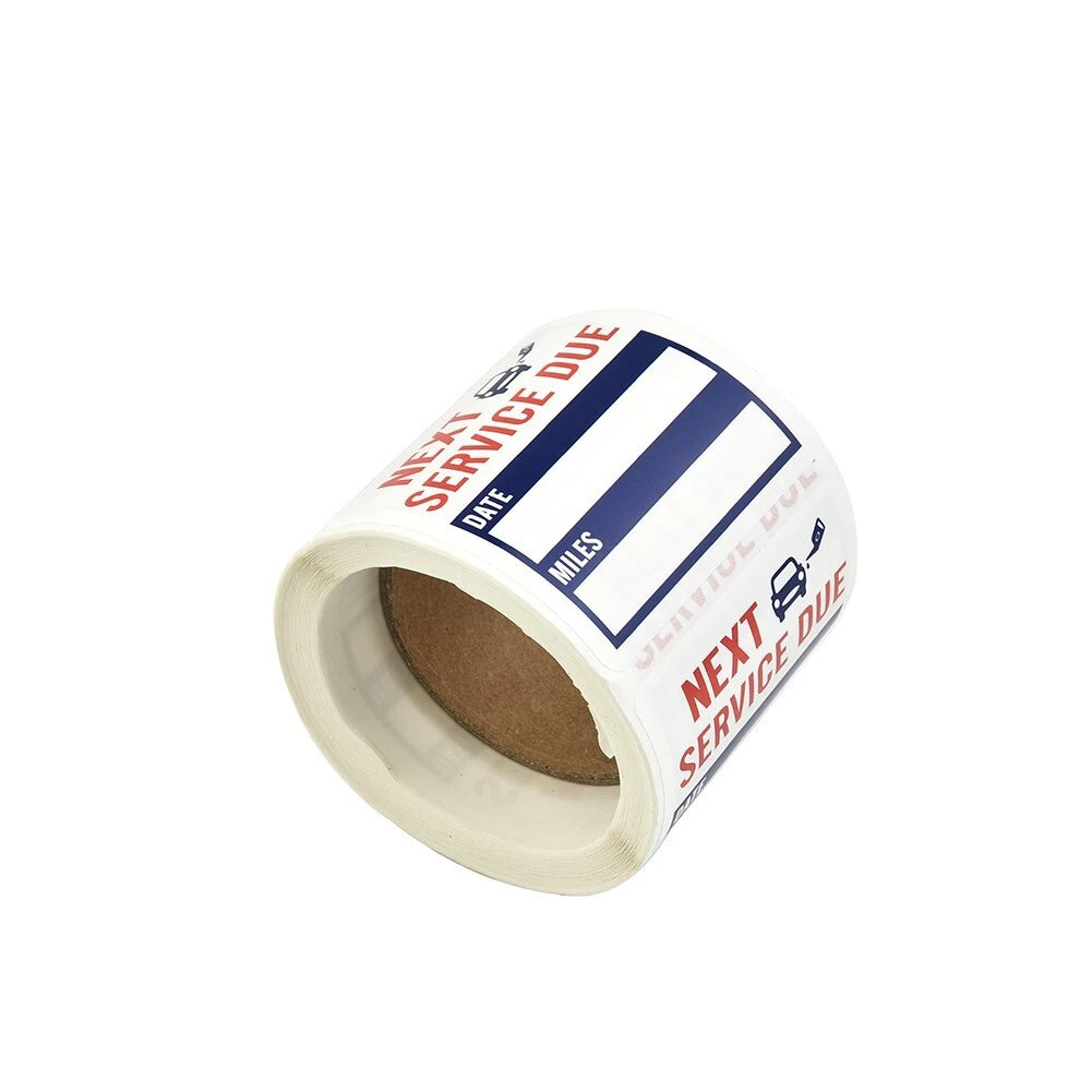 Oil Change Reminder Stickers Pack (2X) 2x2 inch