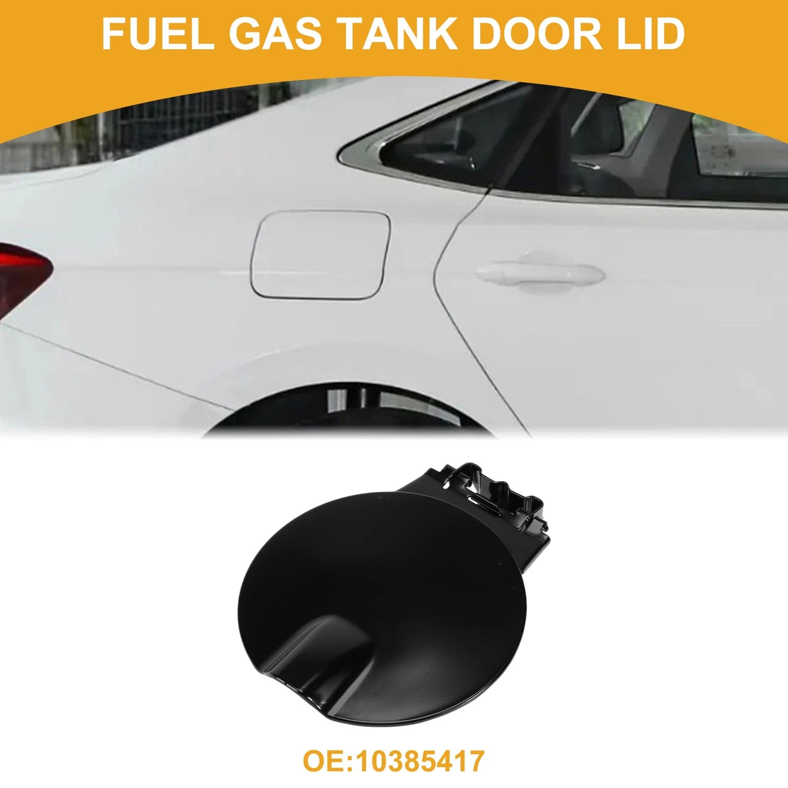 Fuel Tank Door Cap Replacement for Chevy Colorado (2004–2012) Black Cover