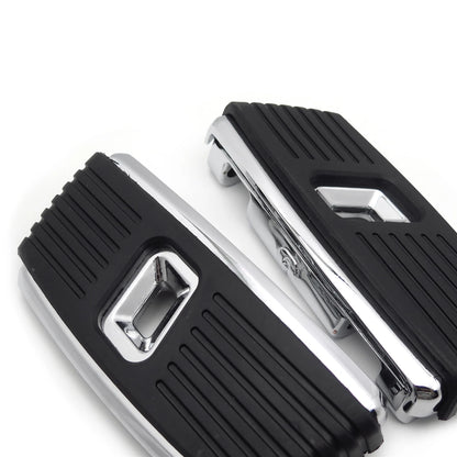 Hana Square Passenger Footboard Black for Harley Dyna/Softail (2006–2019)