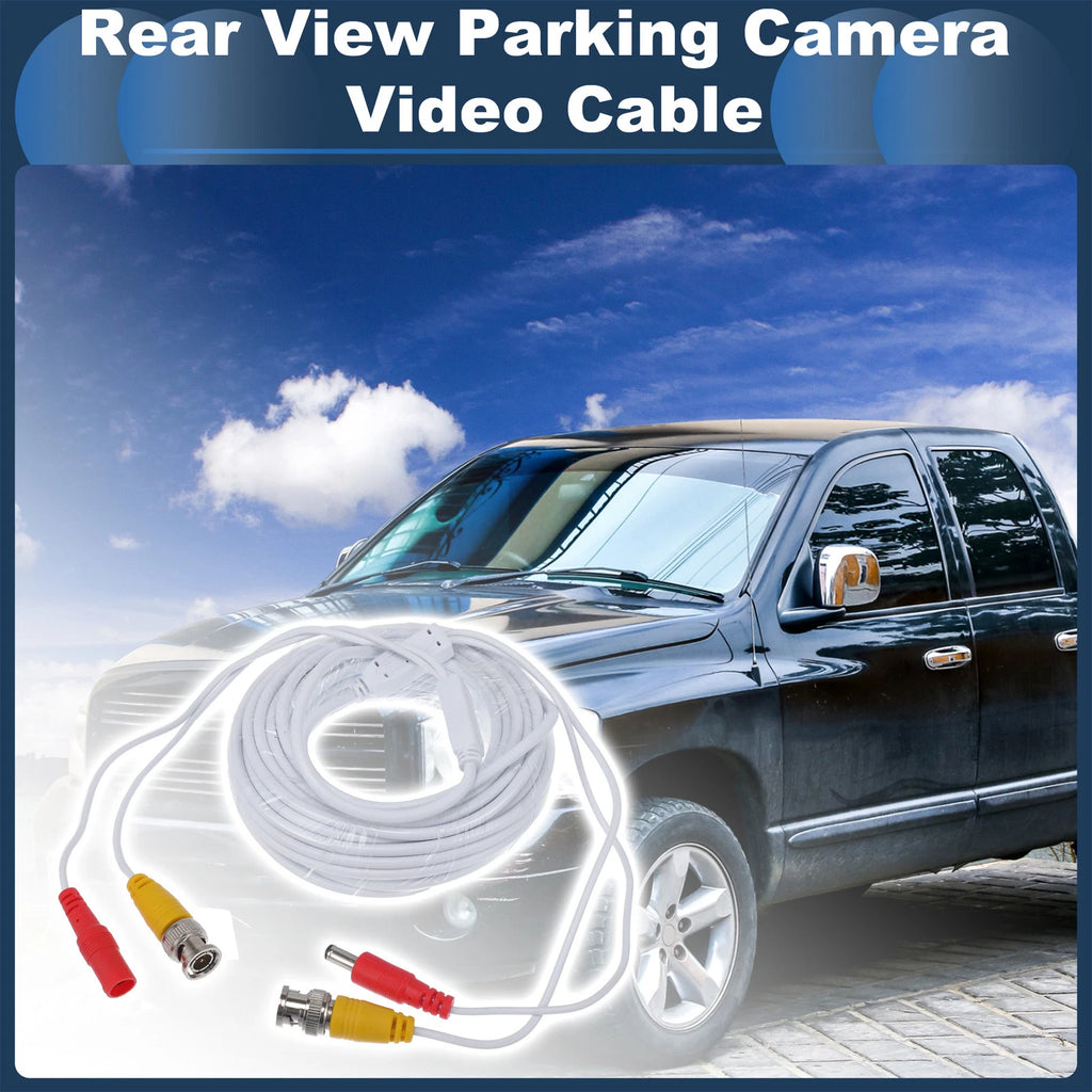 Reverse Rear View Parking Camera Video Cable BNC+DC for Universal (10M)
