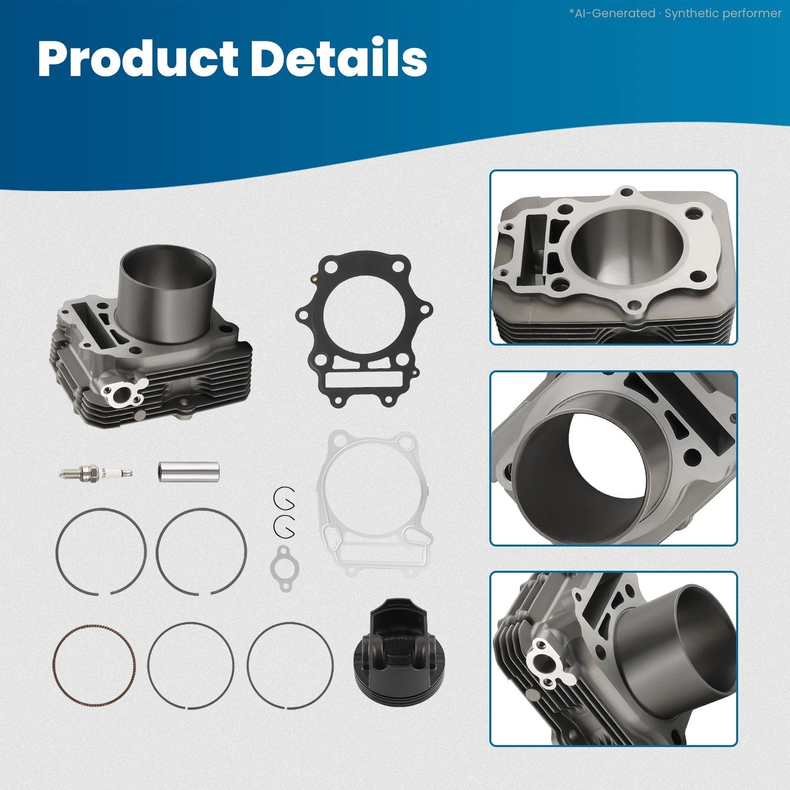 Engine Cylinder Piston Gasket Kit for Suzuki Eiger 400 LTF400 (2002–2007)