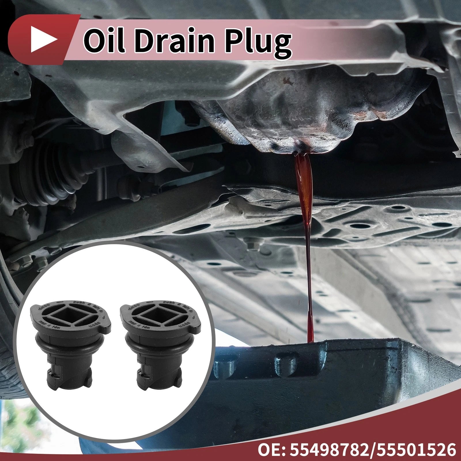 Oil Drain Plug Set Replacement for Buick Chevrolet Cadillac GMC (2000–2020)