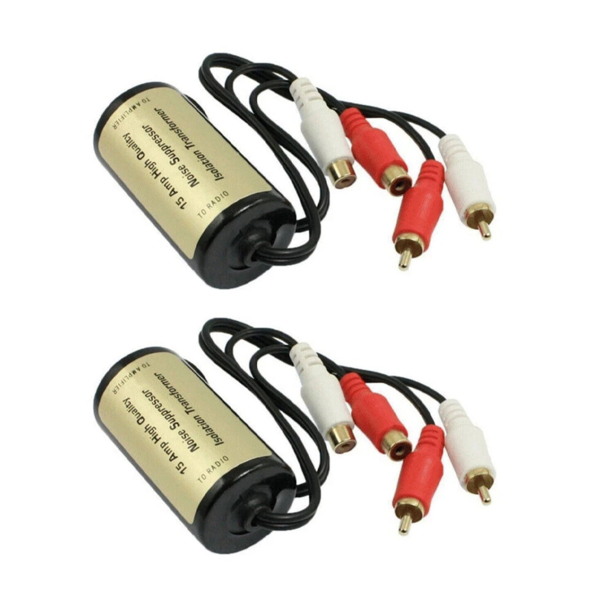 Ground Loop Noise Isolator RCA Filter for Car AMP and Home Audio System