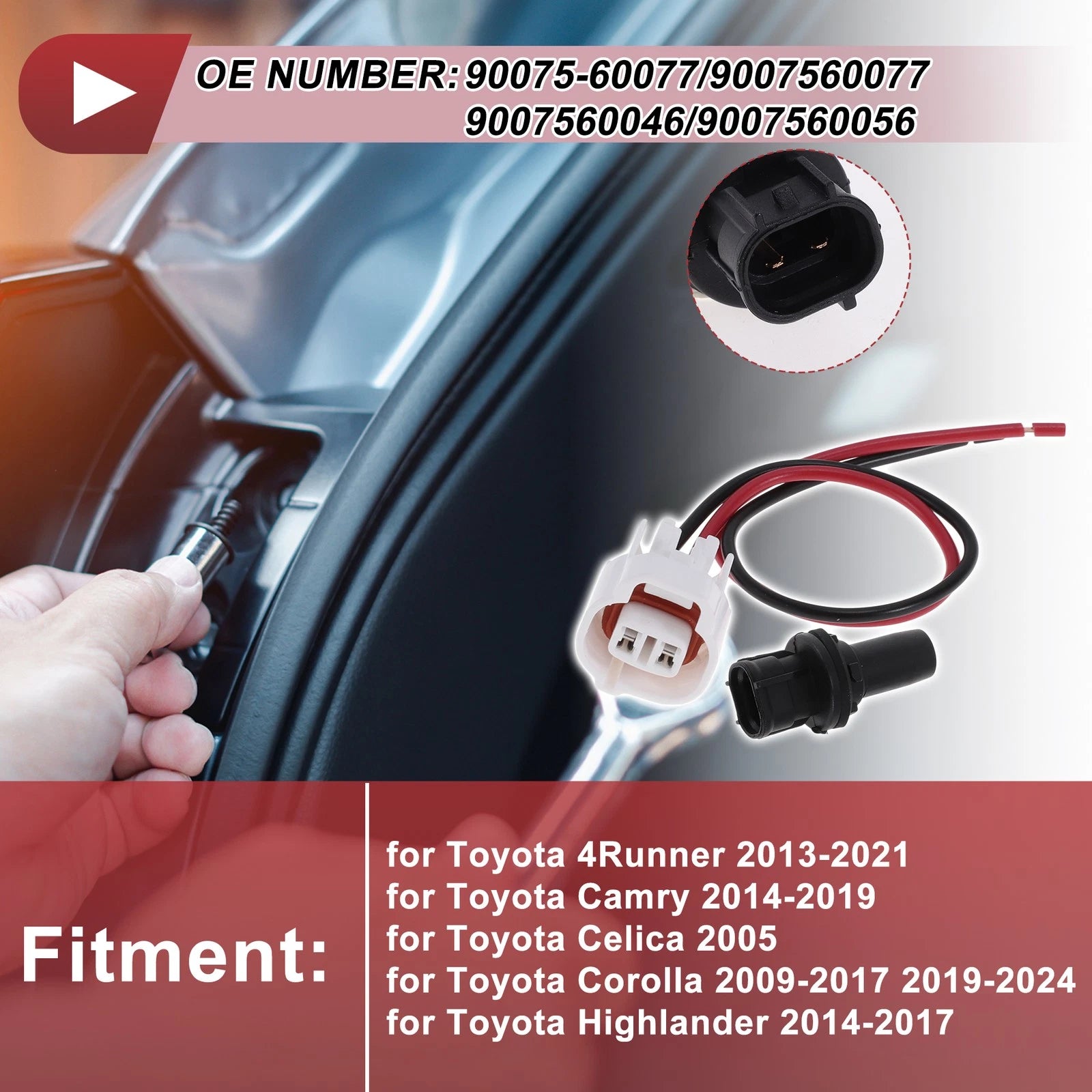 Side Marker Lamp Wiring Harness Socket for Toyota 4Runner (2013–2021)