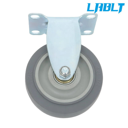 Set of 4 Grey 4-Inch Swivel & Straight Casters for Various Applications
