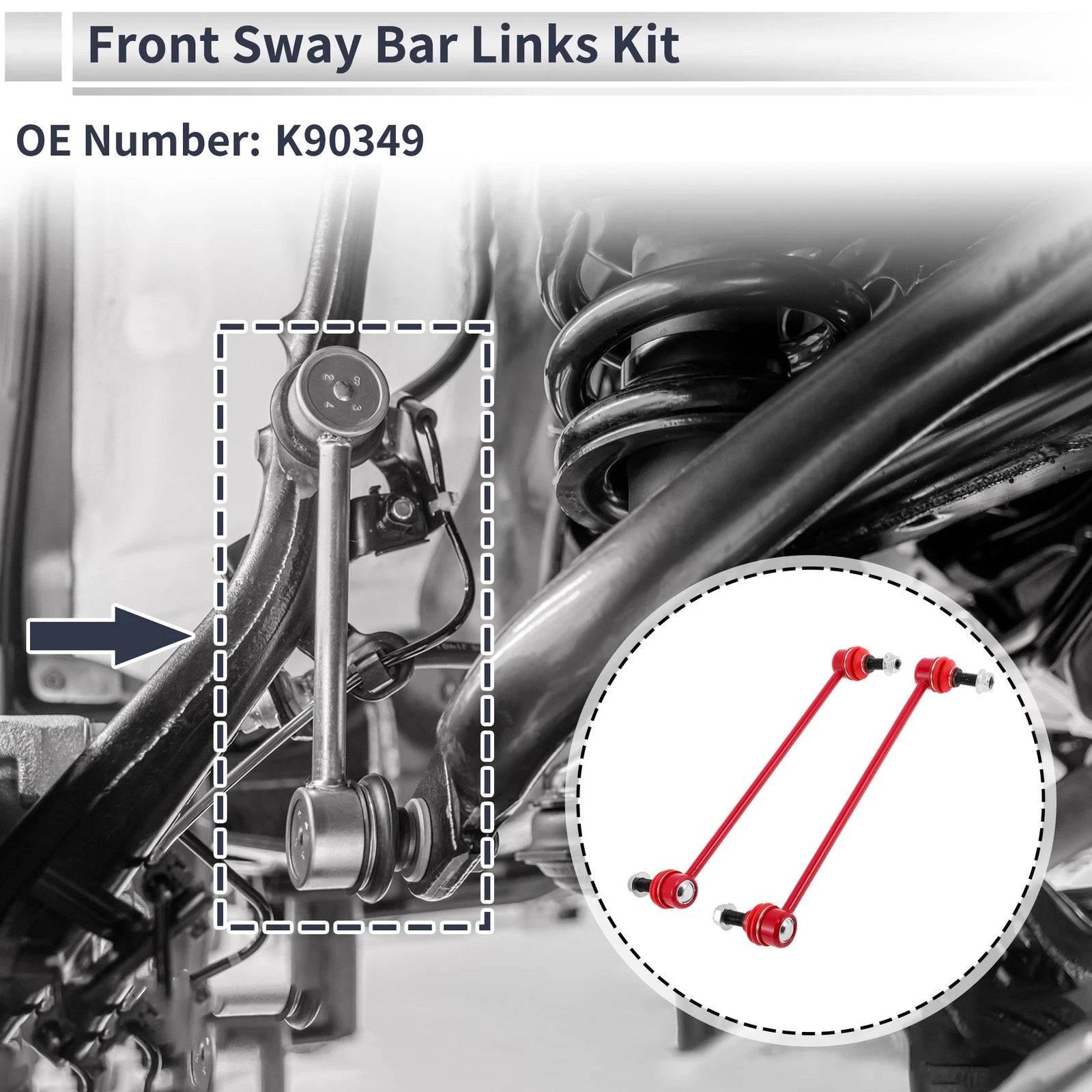 Front Stabilizer Bar Links for Acura MDX (2001–2005) Left Right Pair