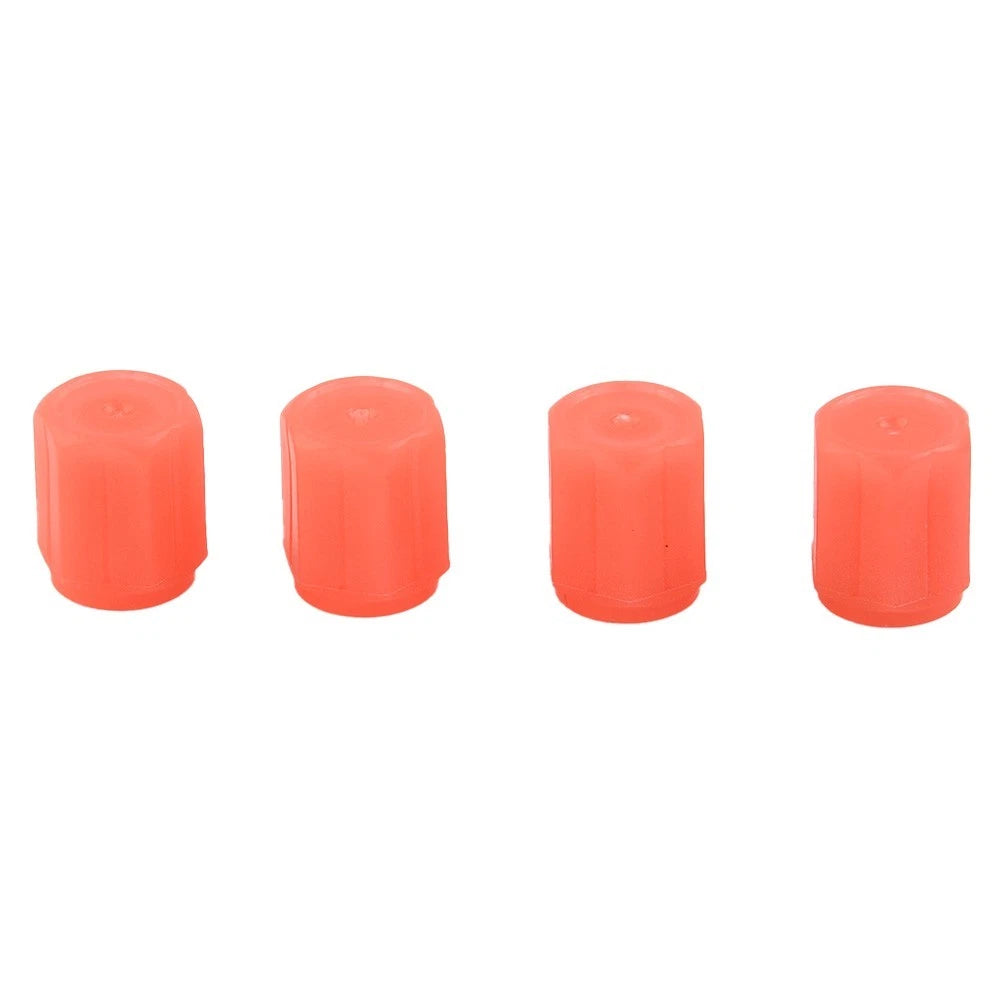 Luminous Tire Valve Caps for Cars - Fluorescent Red Ring