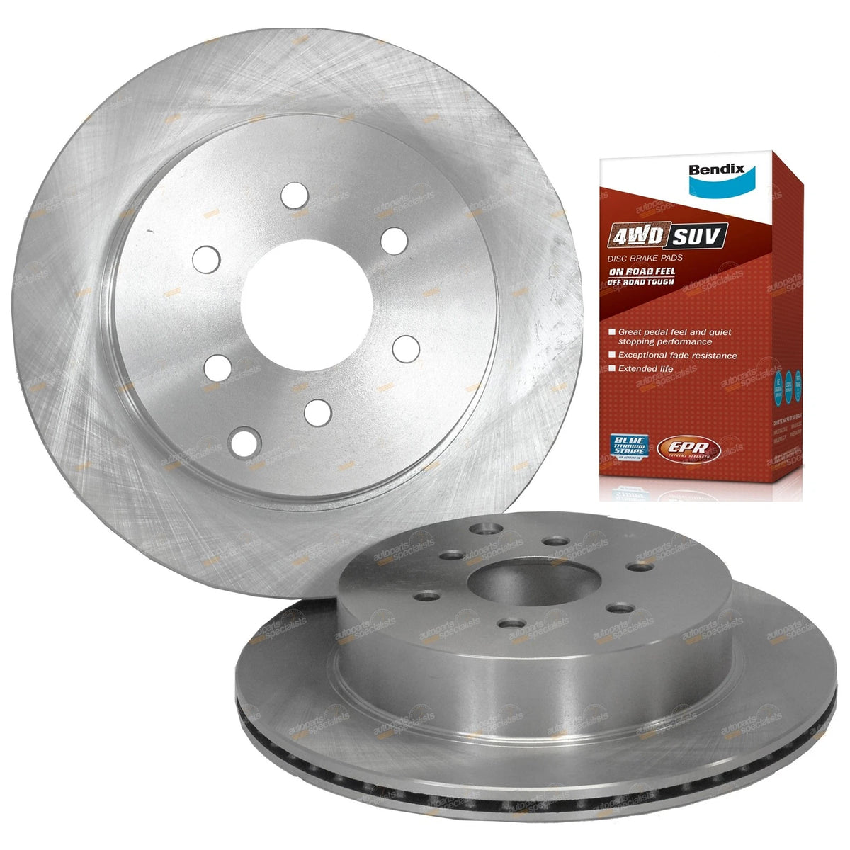 2 Rear Disc Brake Rotors + Bendix Pads for Nissan Pathfinder R51 (2005–2013)