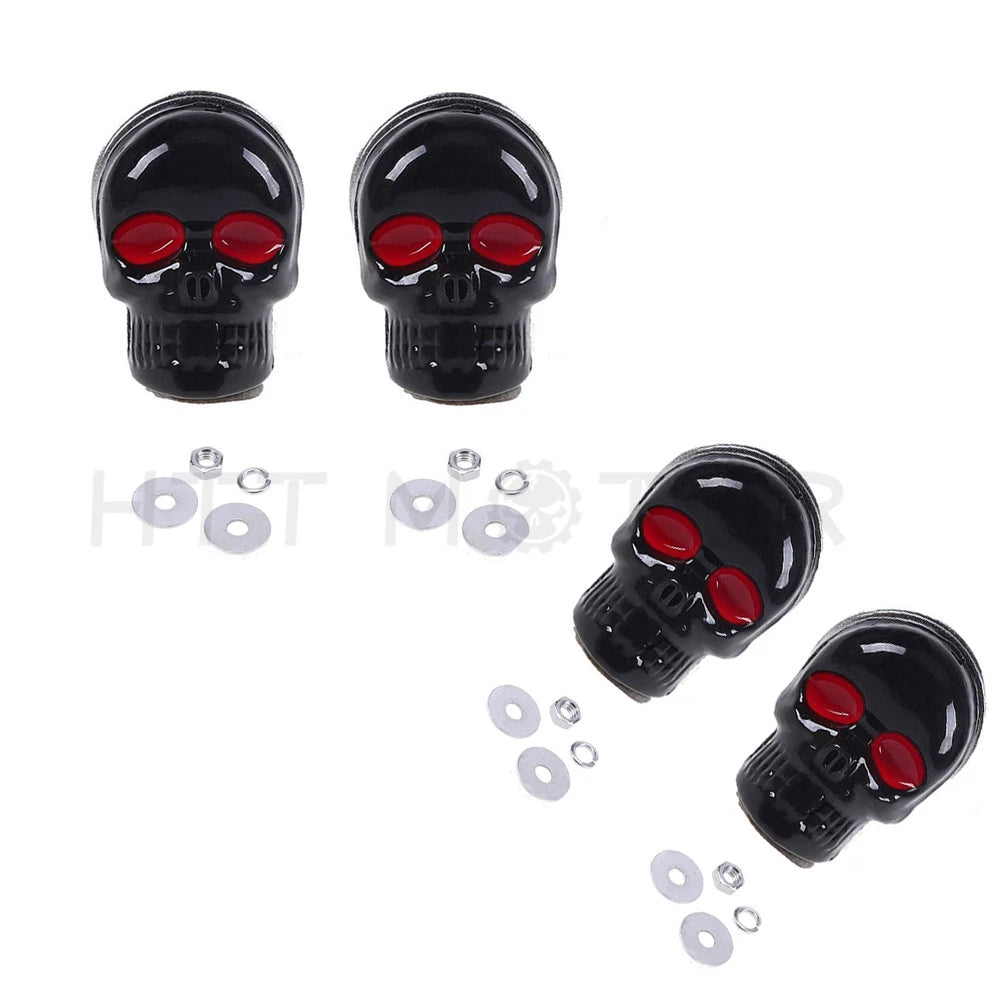4x Skull License Plate Windshield Frame Bolts for Motorcycle (Universal)