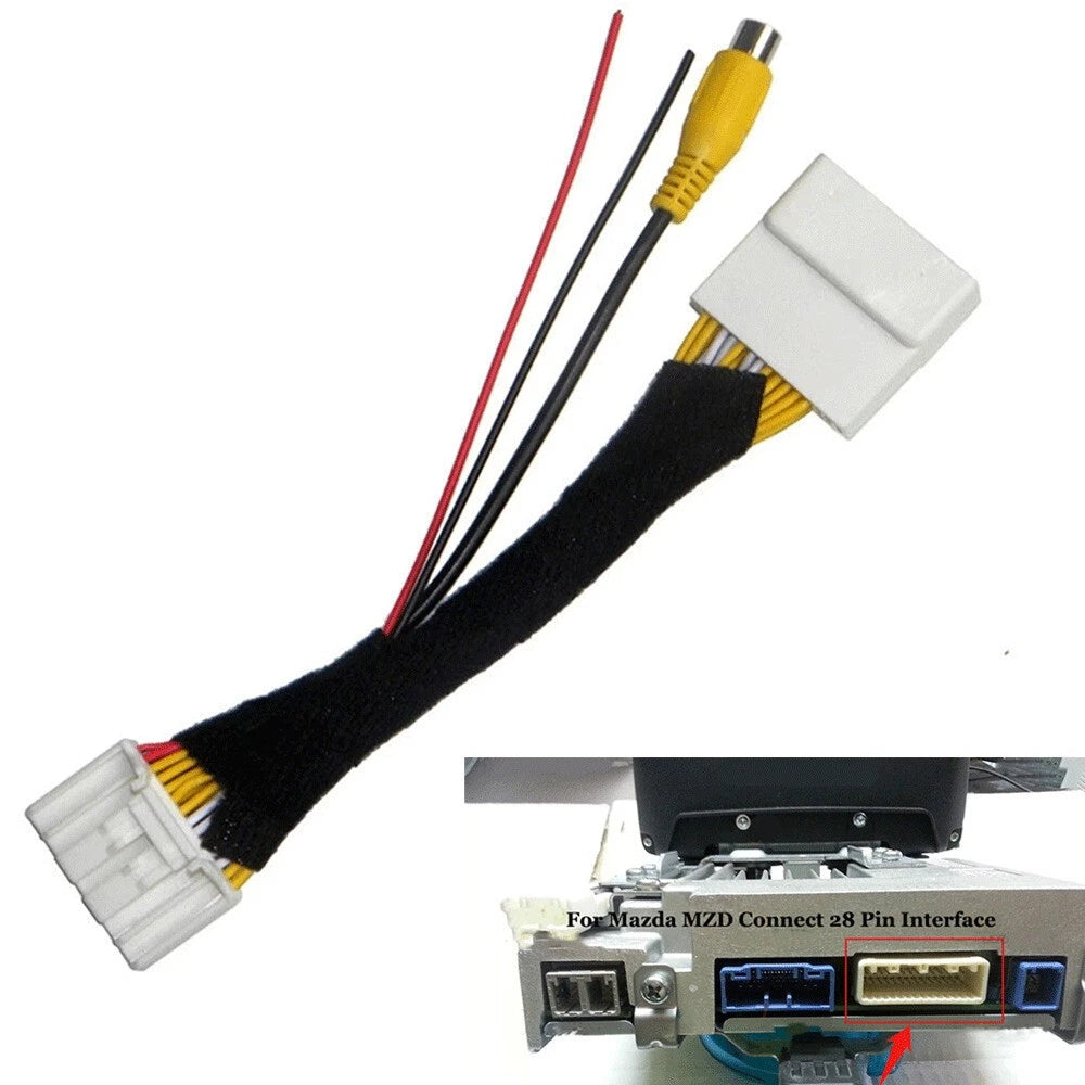 28-Pin Reversing Camera Connection Cable for Mazda MZD Connect (2014–2020)