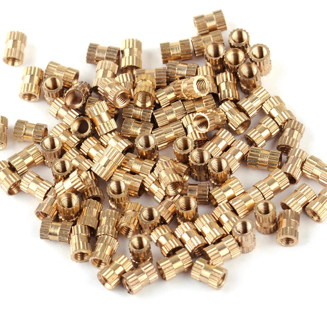 210 Pcs Brass Knurled Nut Threaded Insert M2-M10 for Automotive Applications