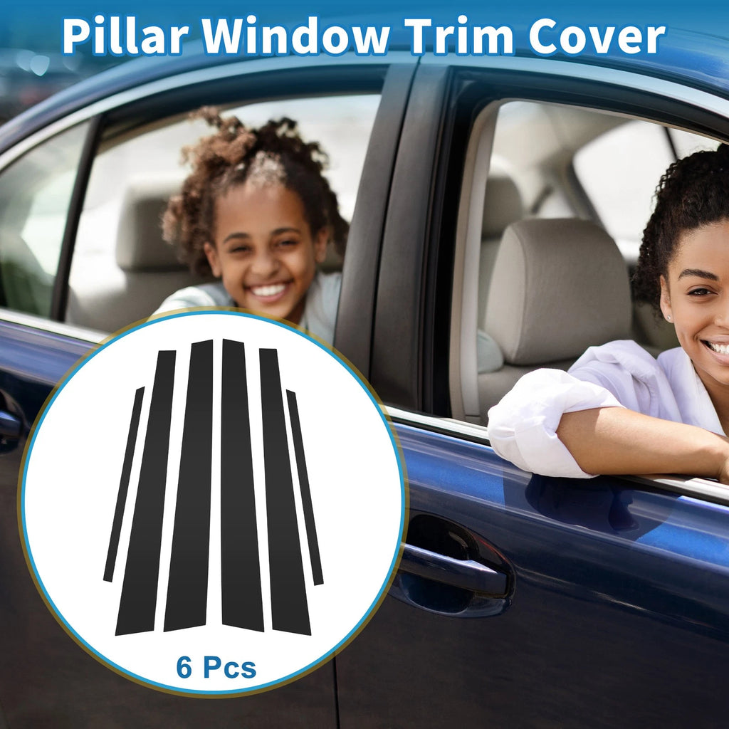 6pcs Door Pillar Window Trim Kit Replacement for Mitsubishi Lancer (2002–2007)