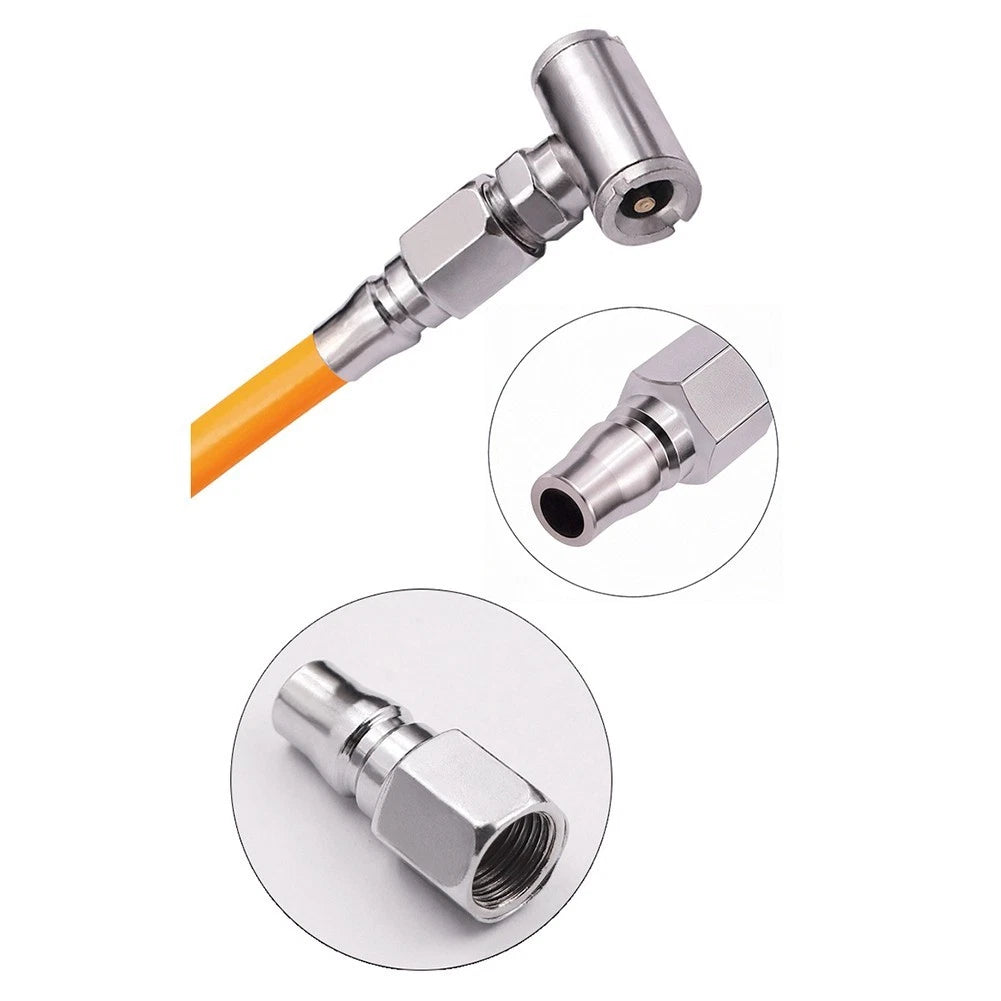 Double Head Inflator Nozzle for Car Motorcycle Air Pump Accessory