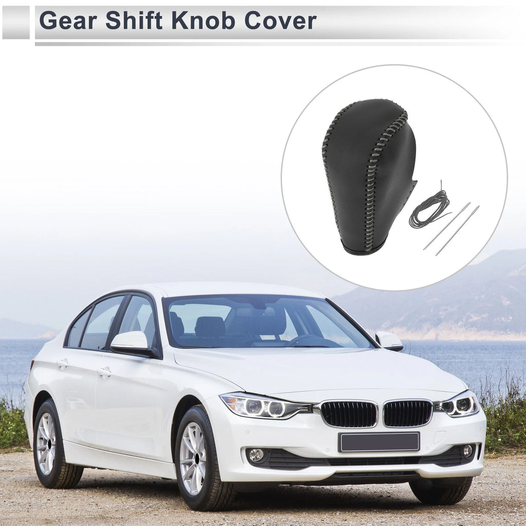 Gear Shift Knob Cover Replacement for BMW 3 Series (2004–2012) Faux Leather