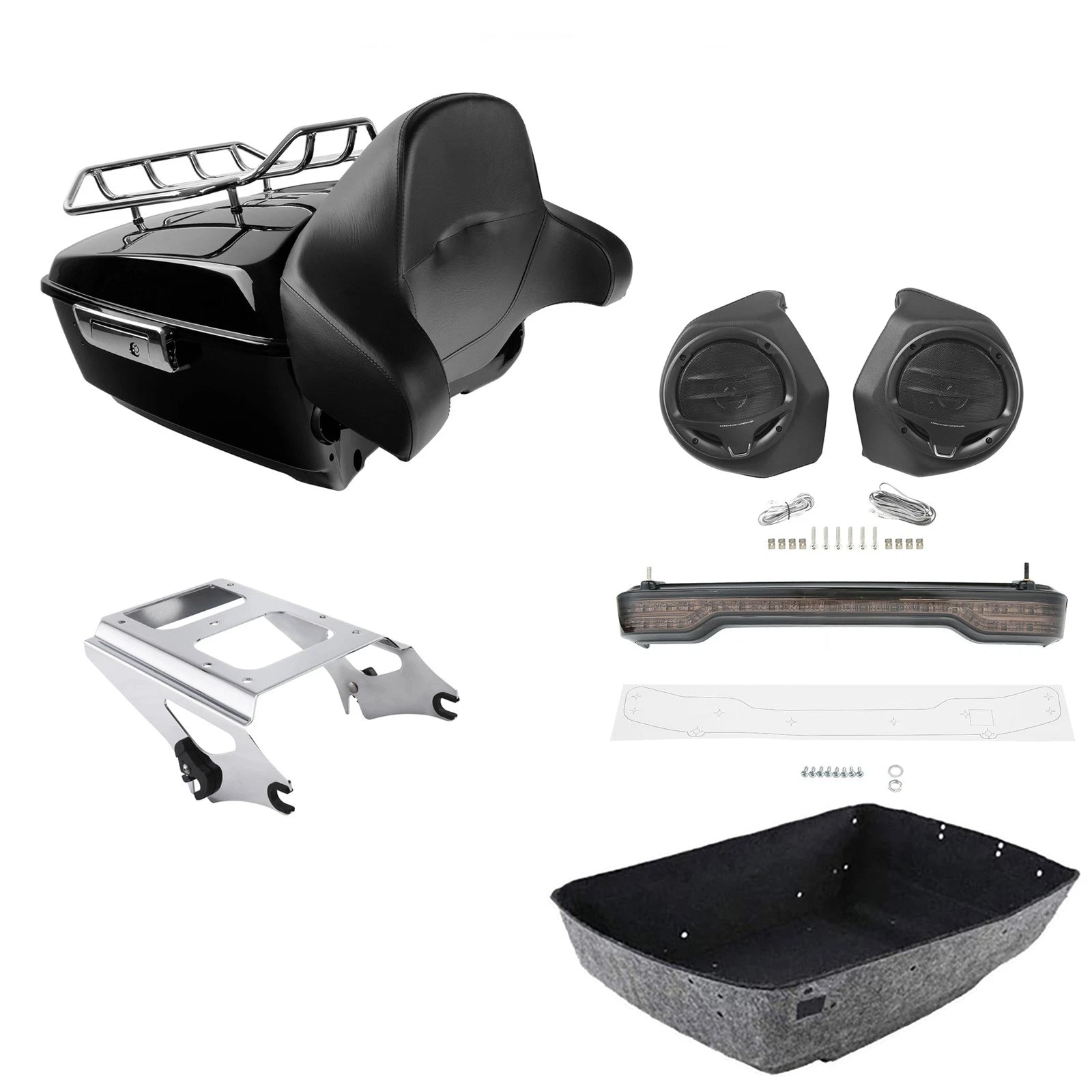 Tail Light Rack Speakers for Harley Road Glide (2009–2013)