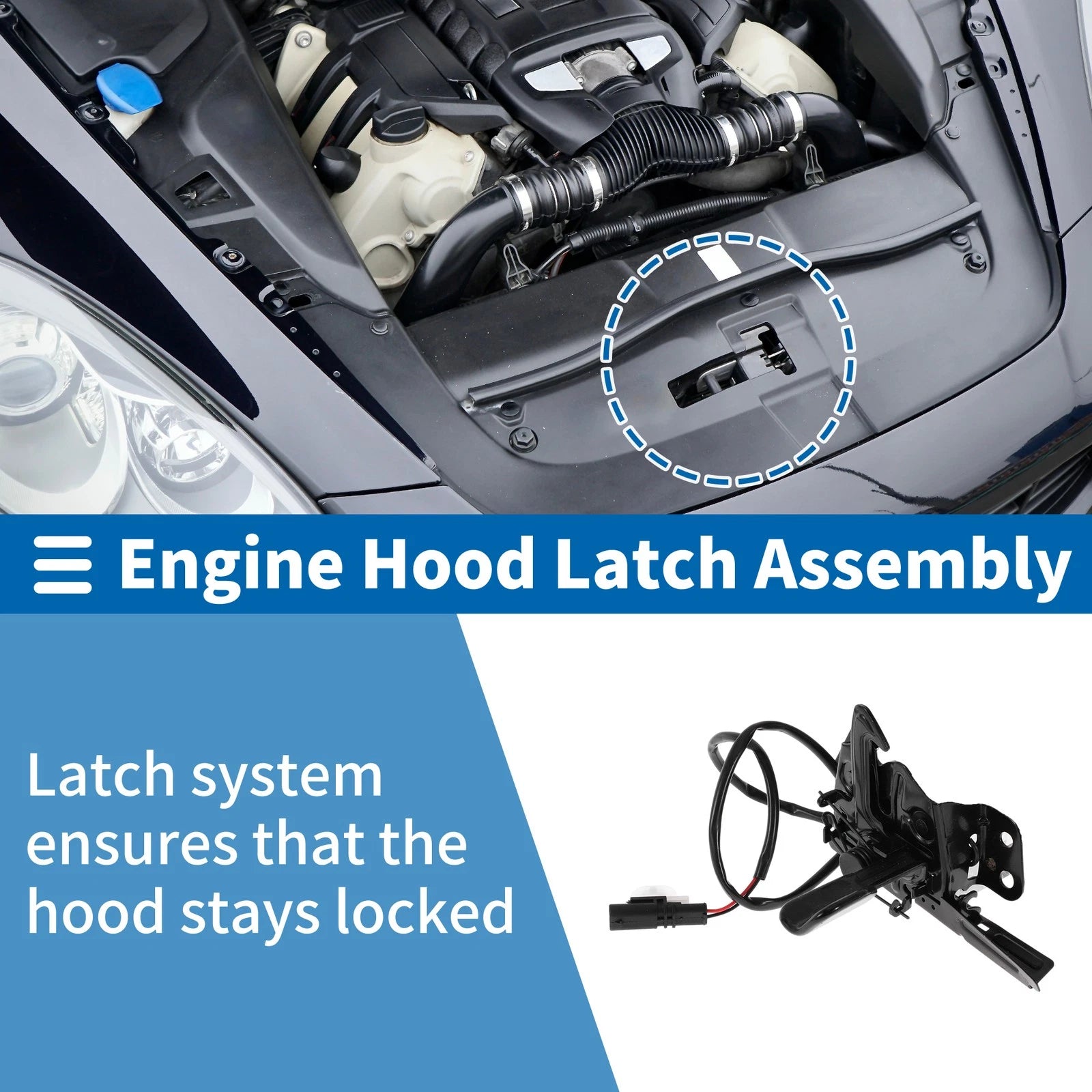 Hood Latch Assembly Replacement for Hyundai Elantra Sedan (2019–2020)