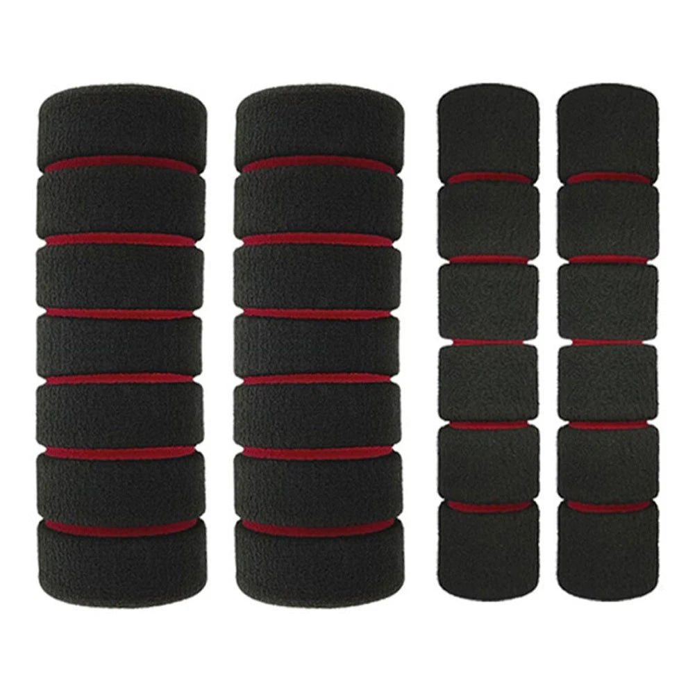 Ergonomic Handlebar Covers for Motorcycles (Red & Black, Non-Slip)