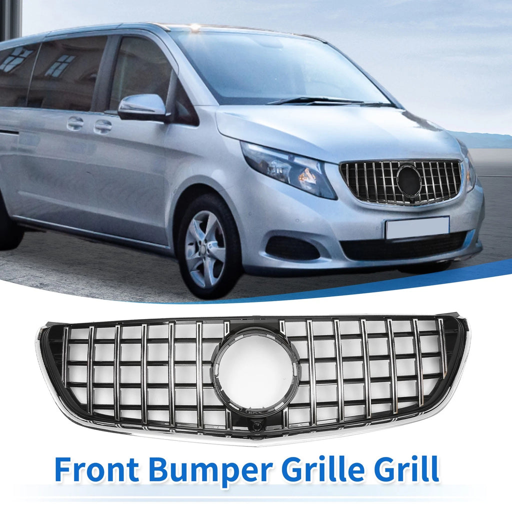 Front Upper Bumper Grille Grill Replacement for Mercedes-Benz V-Class (2014–2021)