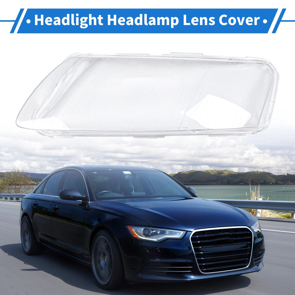 Car Front Left Headlight Lens Cover Replacement for Audi A6 (2006–2011)