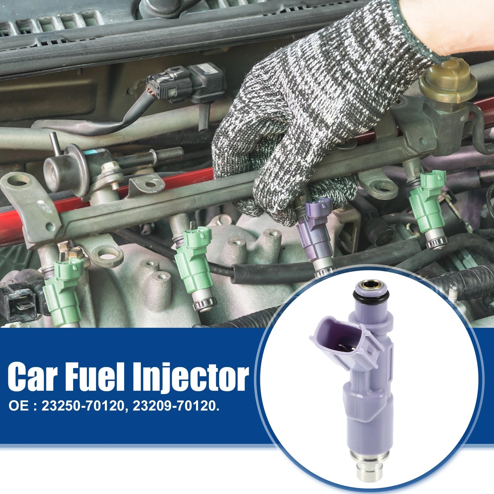 6 Pcs Fuel Injector Nozzle OEM Replacement for Lexus IS300 (1999–2005)