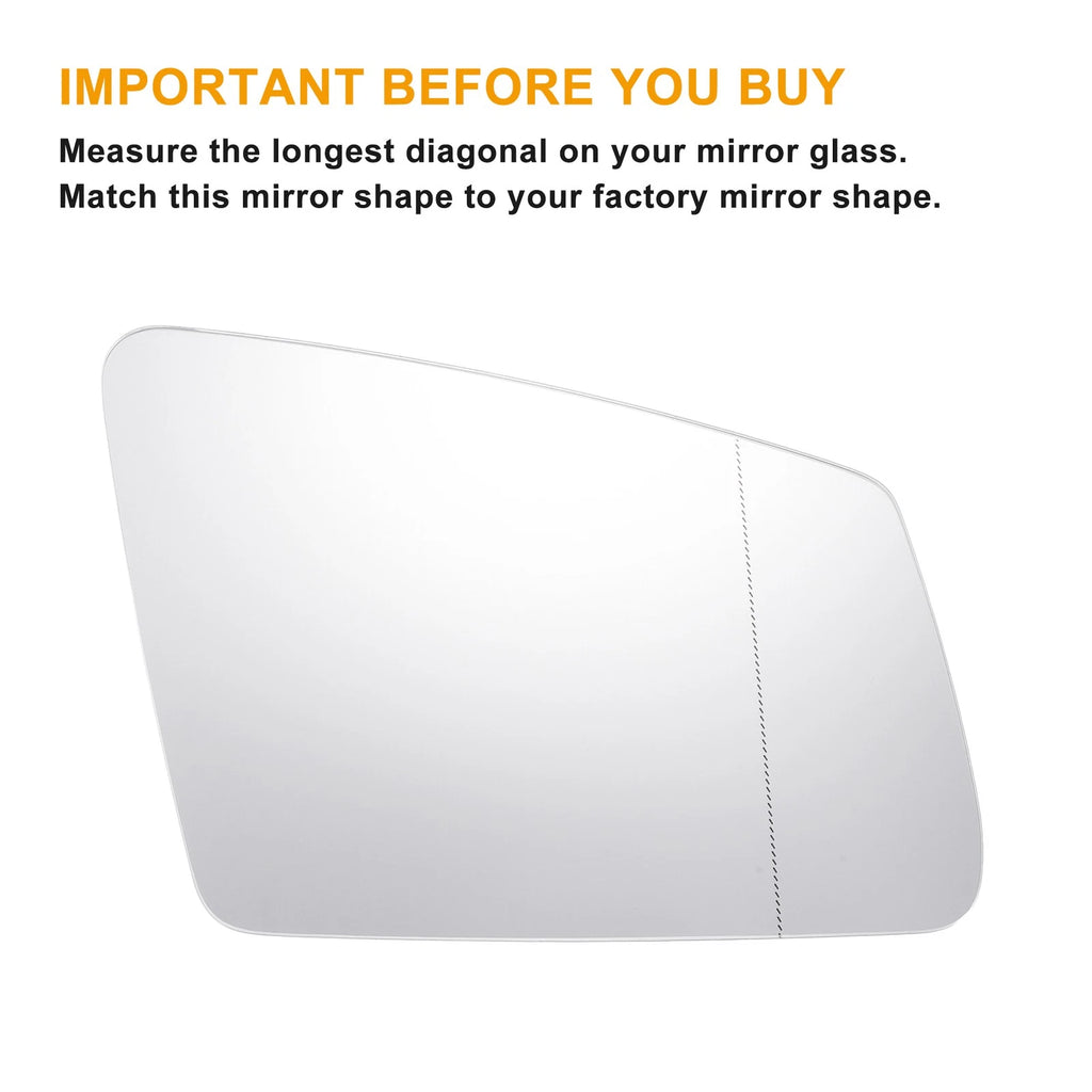 Left Right Heated Side Mirror Glass Pair for Mercedes-Benz E-Class (2017–2023)