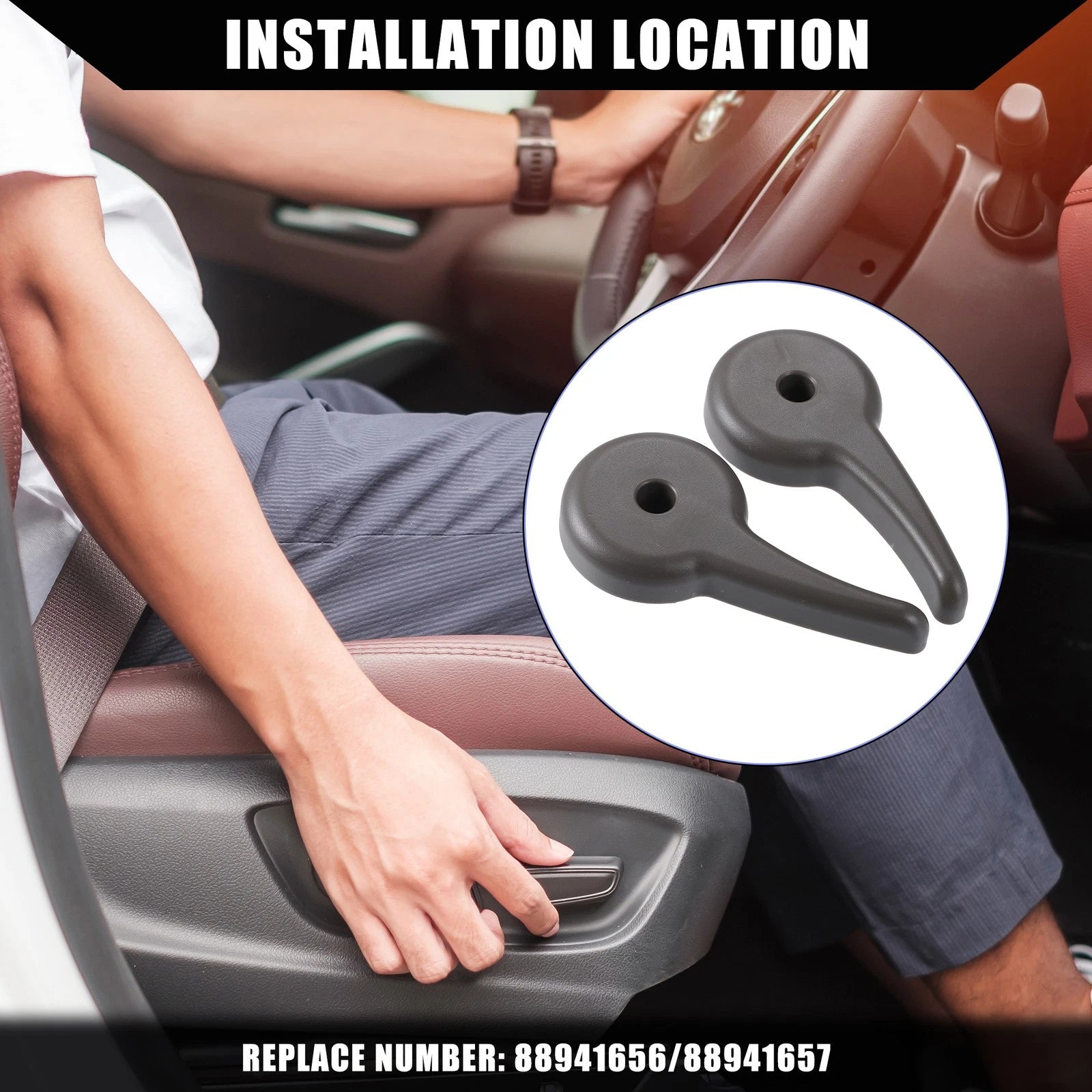 Pair Left Right Seat Recliner Handle Lever Adjust for Chevy Silverado (1999–2013)