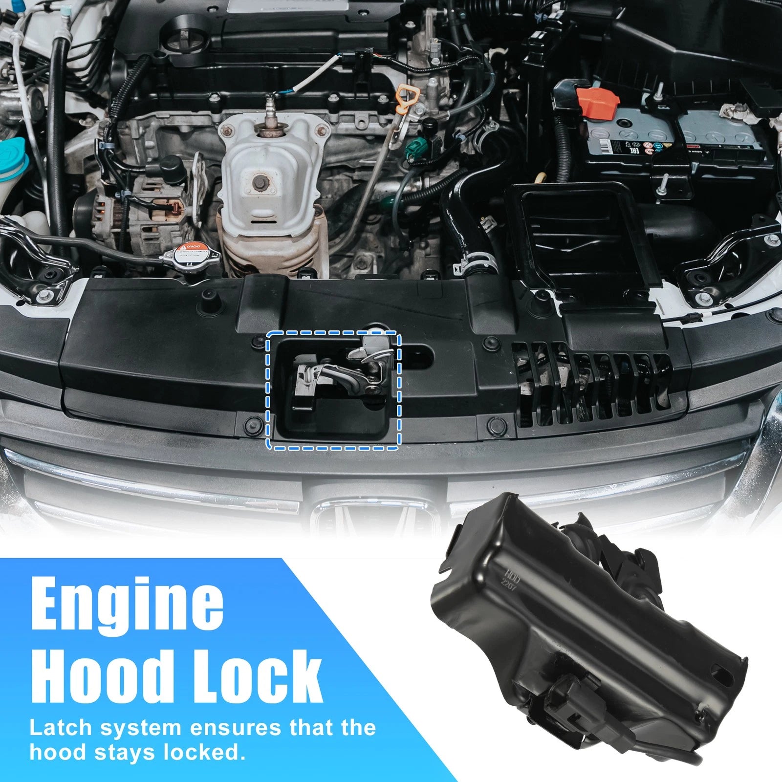 Hood Latch Lock Replacement for Lexus IS350 2006–2015 Metal Black