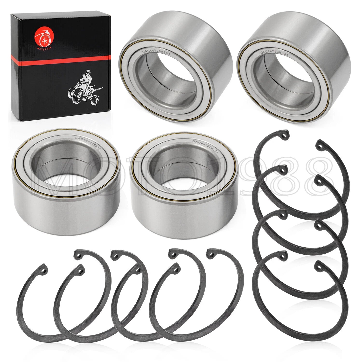 Set of 4 Front & Rear Wheel Bearings for Polaris Sportsman 550 (2009–2014) 3514627